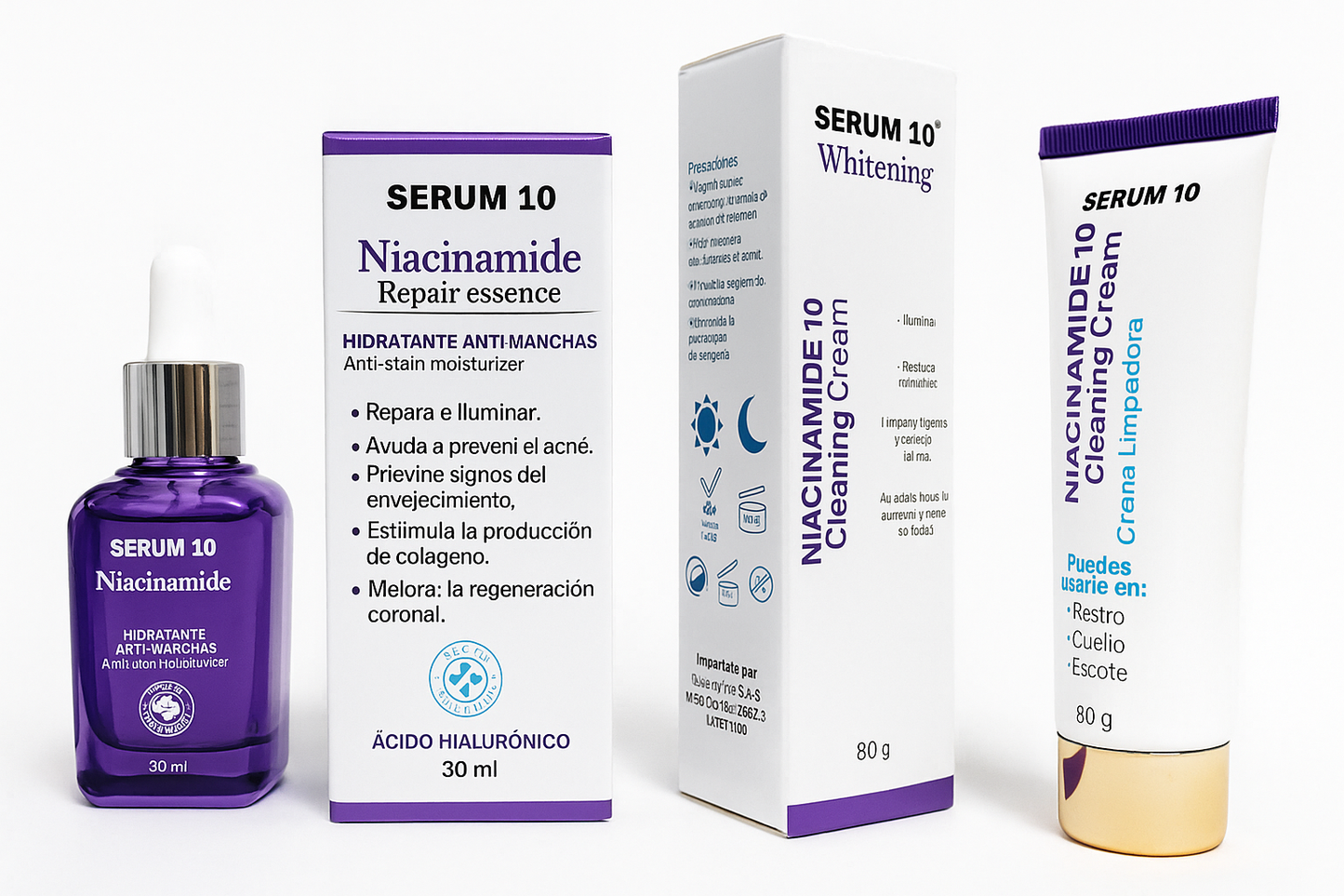 🌟 Elimina Manchas en 30 Días - Sérum Niacinamida 10% + Ácido Hialurónico