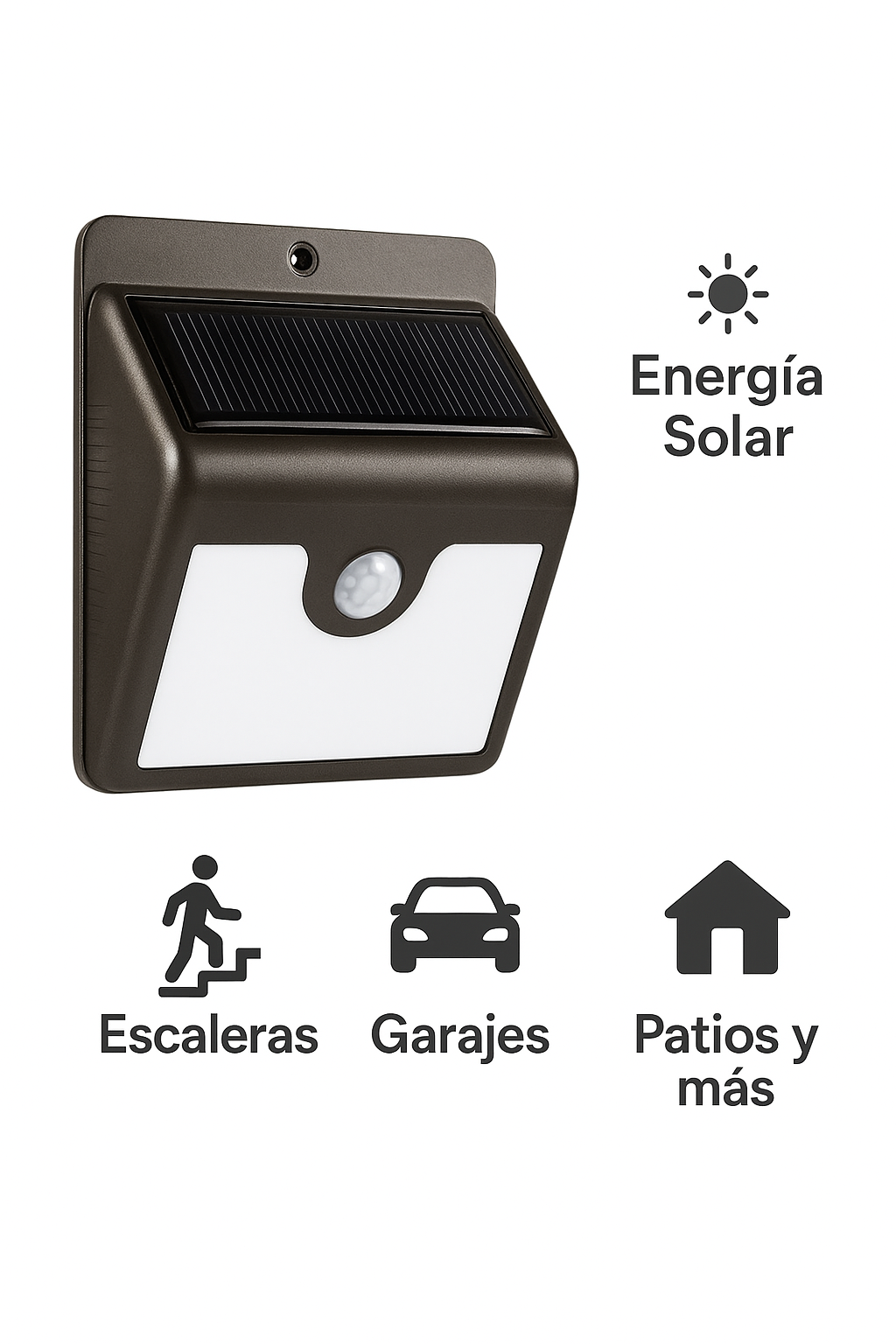 Luz LED Solar Exterior con Sensor de Movimiento